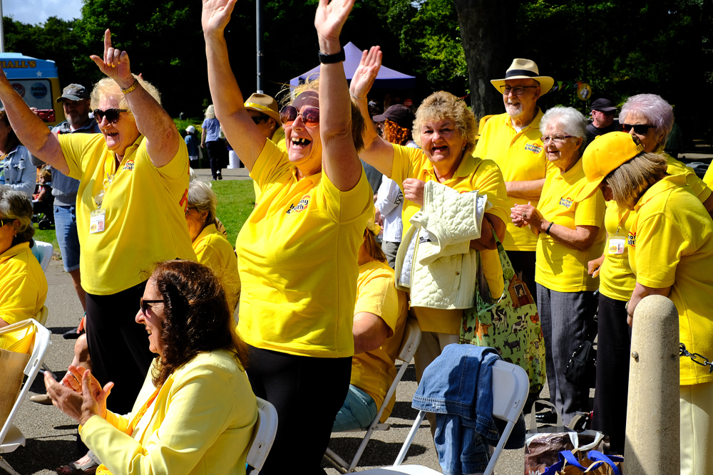 Fleetwood Moves Festival audience celebrating outdoors